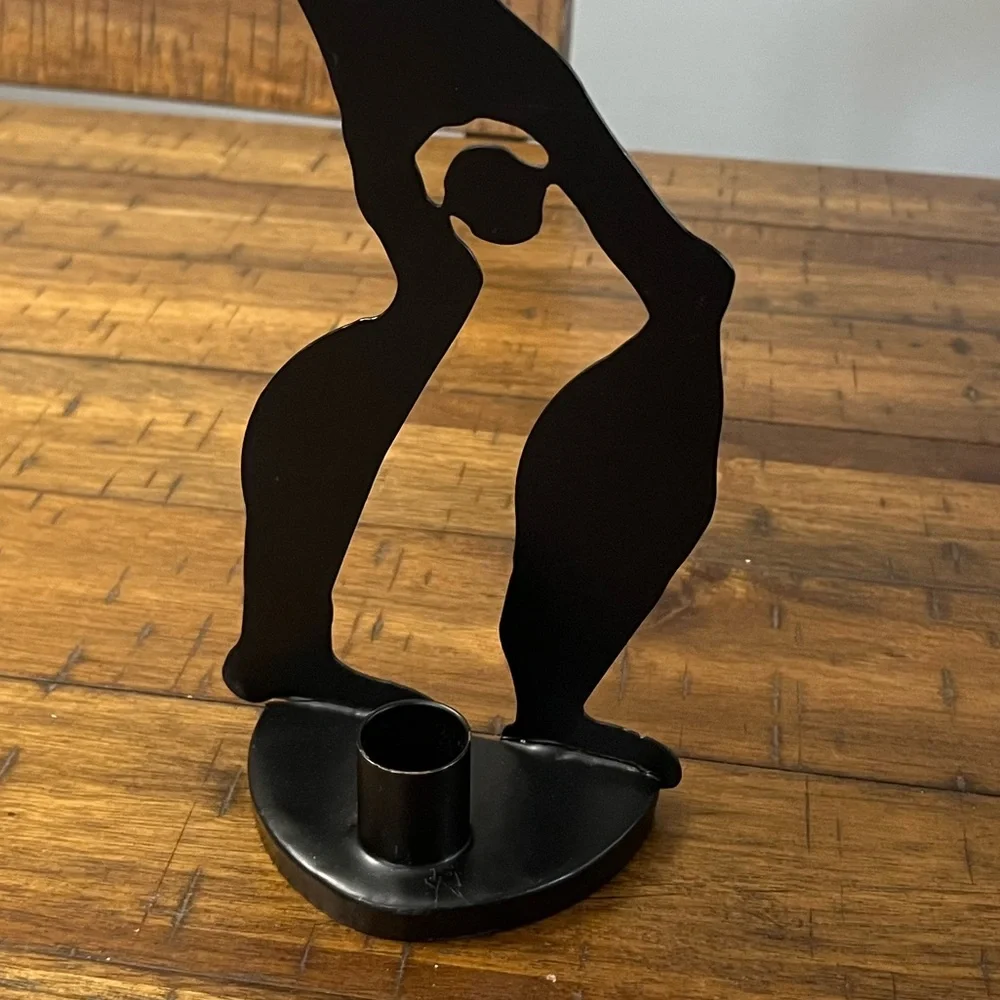 Vintage Rare 1993 Anna Efverlund Ikea Shadow Figure Metal Candleholder